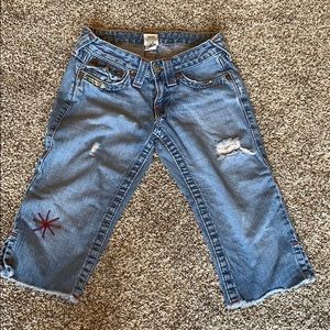 True Religion Crop Capri Jeans 25 retro